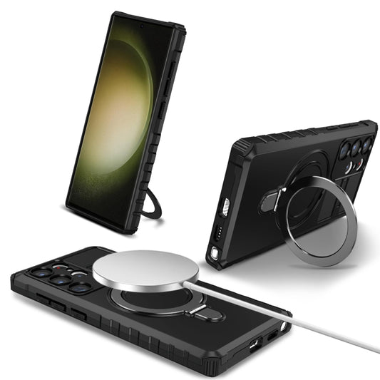 MagSafe Magnetic Holder Phone Case, For Samsung Galaxy S23 Ultra 5G, For Samsung Galaxy S23 5G, For Samsung Galaxy S20 FE, For Samsung Galaxy S22 Ultra 5G, For Samsung Galaxy S22+ 5G, For Samsung Galaxy S22 5G, For Samsung Galaxy S21 FE 5G             ...