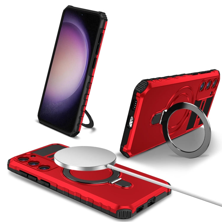 MagSafe Magnetic Holder Phone Case, For Samsung Galaxy S23 Ultra 5G, For Samsung Galaxy S23 5G, For Samsung Galaxy S20 FE, For Samsung Galaxy S22 Ultra 5G, For Samsung Galaxy S22+ 5G, For Samsung Galaxy S22 5G, For Samsung Galaxy S21 FE 5G             ...