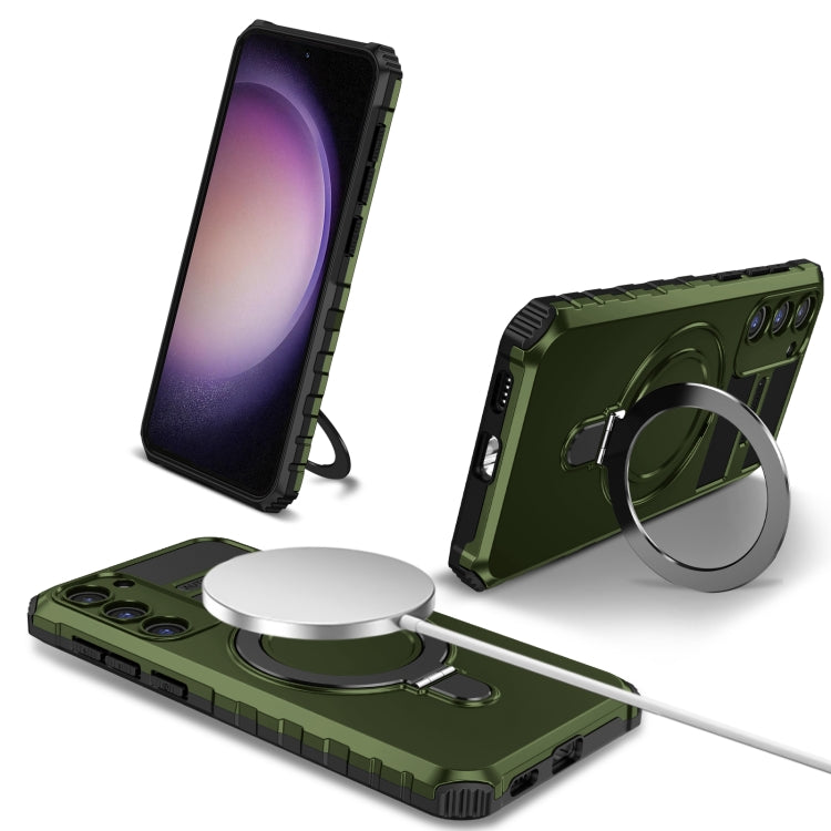MagSafe Magnetic Holder Phone Case, For Samsung Galaxy S23 Ultra 5G, For Samsung Galaxy S23 5G, For Samsung Galaxy S20 FE, For Samsung Galaxy S22 Ultra 5G, For Samsung Galaxy S22+ 5G, For Samsung Galaxy S22 5G, For Samsung Galaxy S21 FE 5G             ...