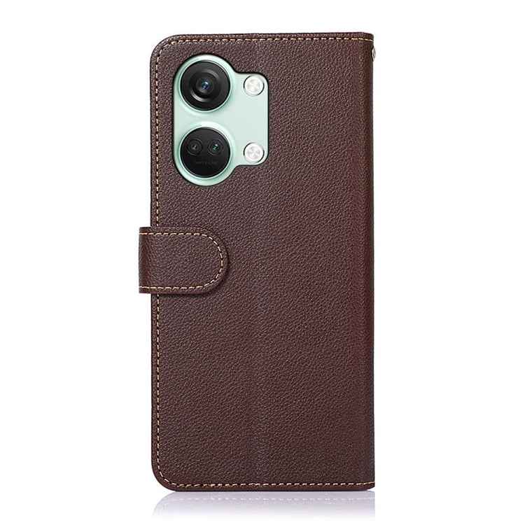 KHAZNEH Litchi Texture Leather RFID Phone Case, For OnePlus Nord 3 / Ace 2V