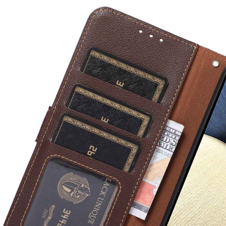 KHAZNEH Litchi Texture Leather RFID Phone Case, For OnePlus Nord 3 / Ace 2V