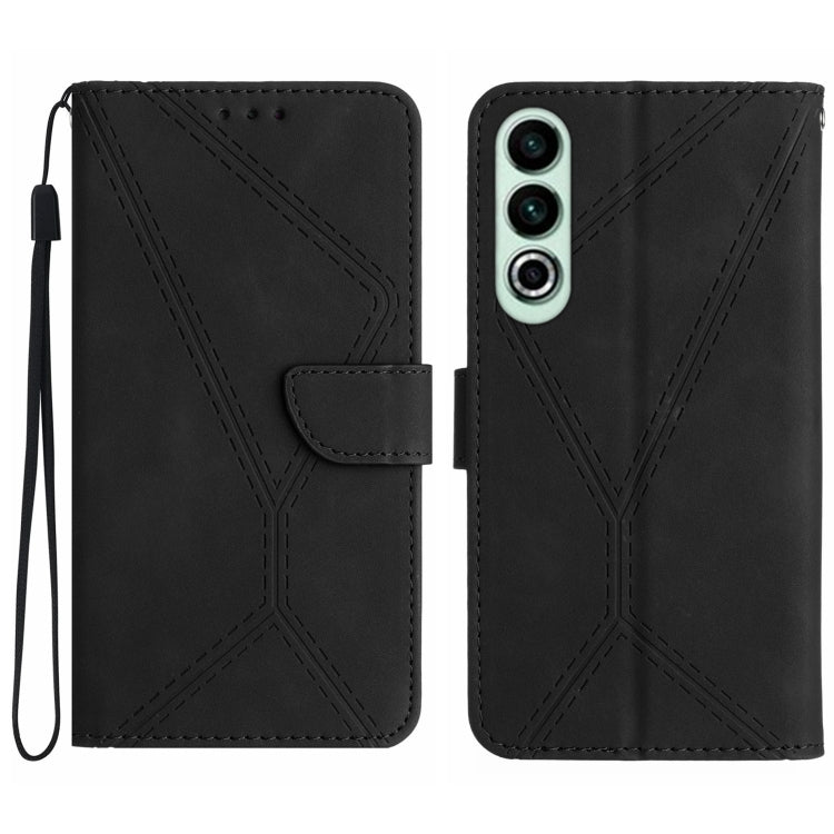 Stitching Embossed Leather Phone Case, For OnePlus Nord CE4, For OnePlus 12R 5G Global, For OnePlus 12 5G Global