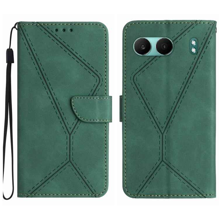 Stitching Embossed Leather Phone Case, For OnePlus Nord 4 5G, For OnePlus Nord CE4, For OnePlus 12R 5G Global, For OnePlus 12 5G Global