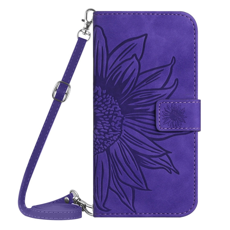 Skin Feel Sun Flower Embossed Leather Phone Case with Lanyard, For OnePlus Nord CE4, For OnePlus 12R 5G Global, For OnePlus 12 5G Global, For OnePlus Nord CE 3 Lite