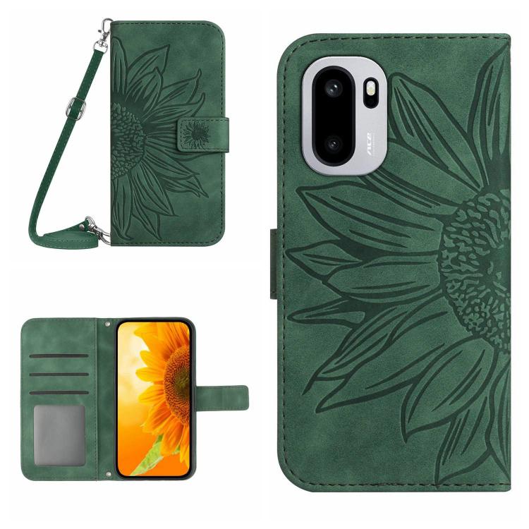 Skin Feel Sun Flower Embossed Leather Phone Case with Lanyard, For OnePlus Nord 6 5G, For OnePlus 15R, For OnePlus 15 5G, For OnePlus Nord 5 5G / Ace 5 Ultra