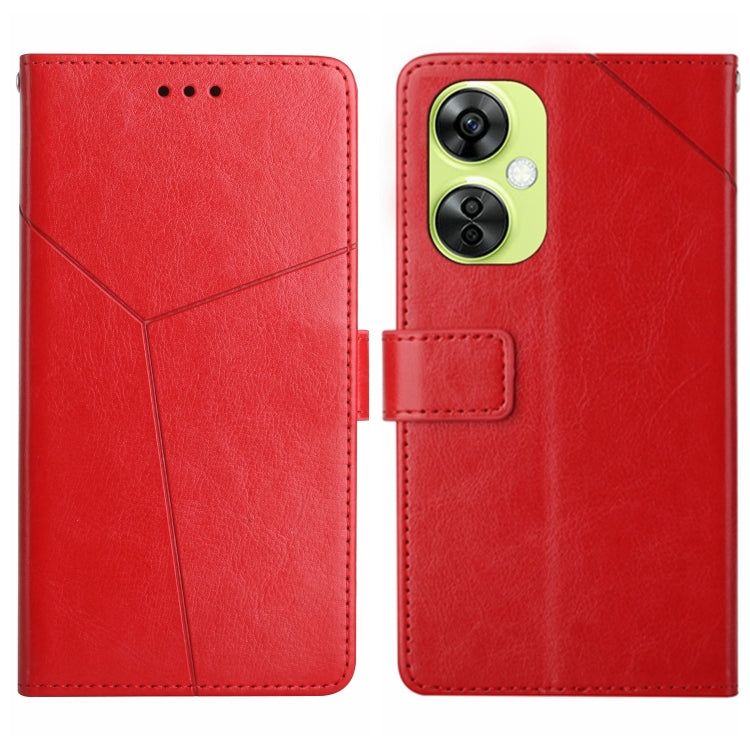Y-shaped Pattern Flip Leather Phone Case, For OnePlus 12R 5G Global, For OnePlus 12 5G Global, For OnePlus Nord CE 3 Lite