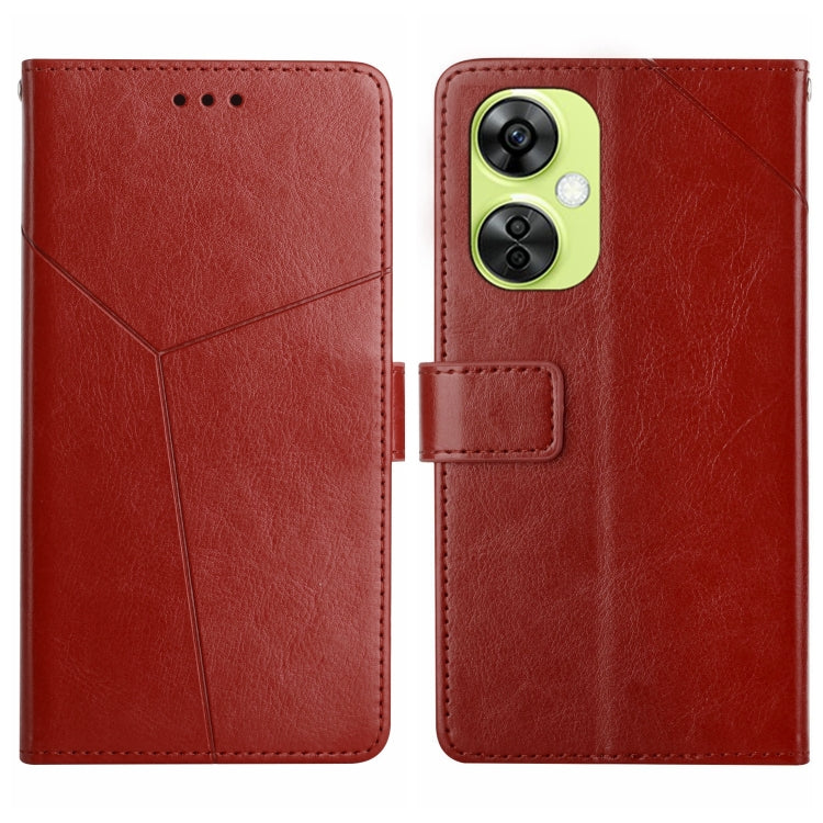 Y-shaped Pattern Flip Leather Phone Case, For OnePlus 12R 5G Global, For OnePlus 12 5G Global, For OnePlus Nord CE 3 Lite