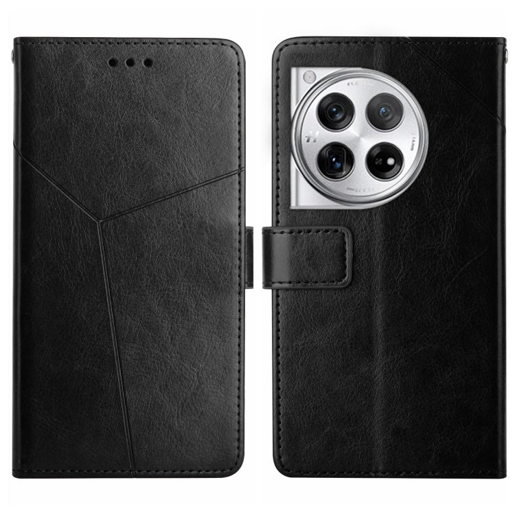 Y-shaped Pattern Flip Leather Phone Case, For OnePlus 12R 5G Global, For OnePlus 12 5G Global, For OnePlus Nord CE 3 Lite