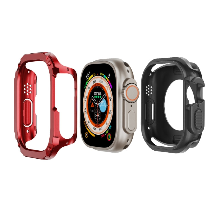 2-in-1 PC Hybrid TPU Armor Watch Case, For Apple Watch Series 6 / 5 / 4 / SE 44mm, For Apple Watch Series 6 / 5 / 4 / SE 40mm, For Apple Watch Ultra 3 / 2 / 1 49mm, For Apple Watch Series 9 / 8 / 7 45mm, For Apple Watch Series 9 / 8 / 7 41mm