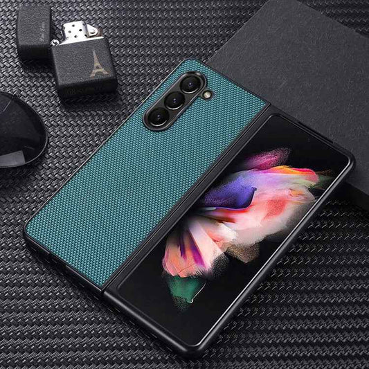 Nylon Cloth Texture Shockproof PC+TPU Phone Case, For Samsung Galaxy Z Fold5