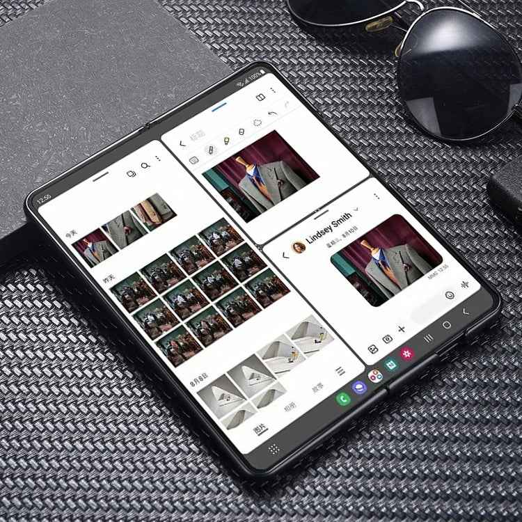 Nylon Cloth Texture Shockproof PC+TPU Phone Case, For Samsung Galaxy Z Fold5