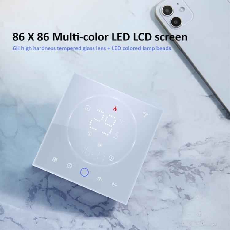 BHT-008GBL 95-240V AC 16A Smart Home Electric Heating LED Thermostat Without WiFi, Without WiFi