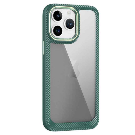 Carbon Fiber Transparent Back Panel Phone Case