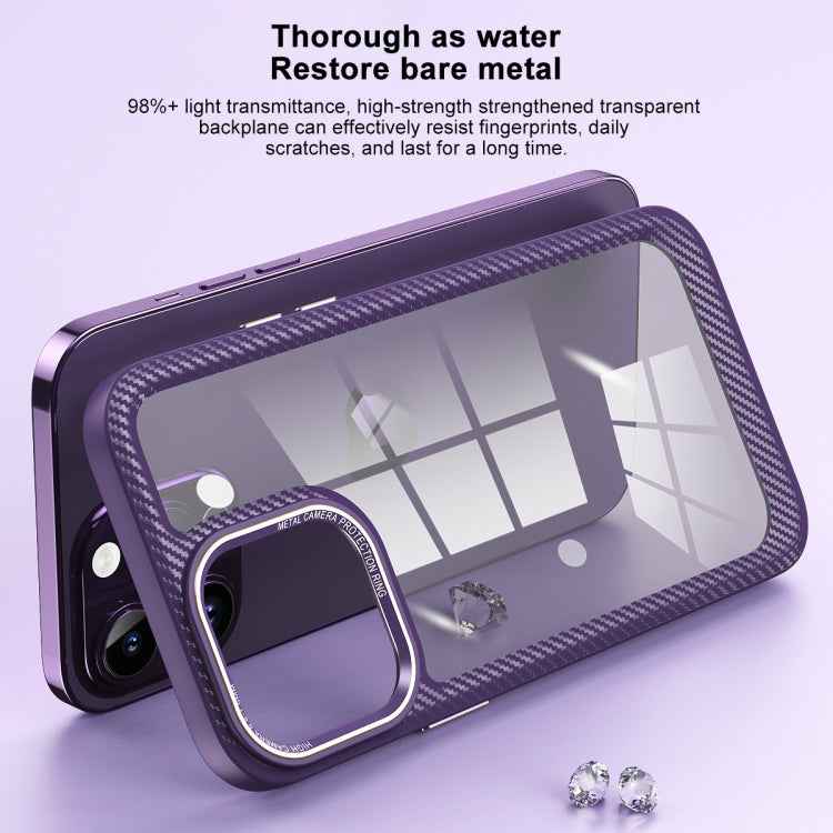 Carbon Fiber Transparent Back Panel Phone Case