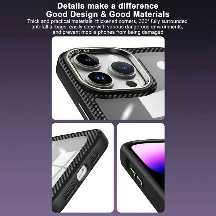 Carbon Fiber Transparent Back Panel Phone Case