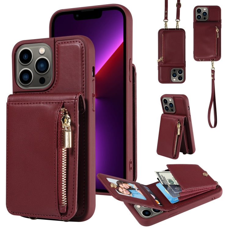Crossbody Lanyard Zipper Wallet Leather Phone Case, For iPhone 13 Pro, For iPhone 13, For iPhone 12 / 12 Pro, For iPhone 12 Pro Max, For iPhone 11 Pro Max, For iPhone 11, For iPhone 11 Pro, For iPhone X / XS, For iPhone XR