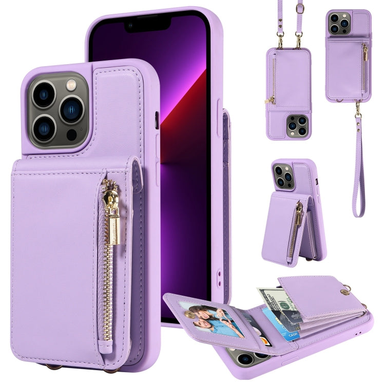 Crossbody Lanyard Zipper Wallet Leather Phone Case, For iPhone 13 Pro, For iPhone 13, For iPhone 12 / 12 Pro, For iPhone 12 Pro Max, For iPhone 11 Pro Max, For iPhone 11, For iPhone 11 Pro, For iPhone X / XS, For iPhone XR