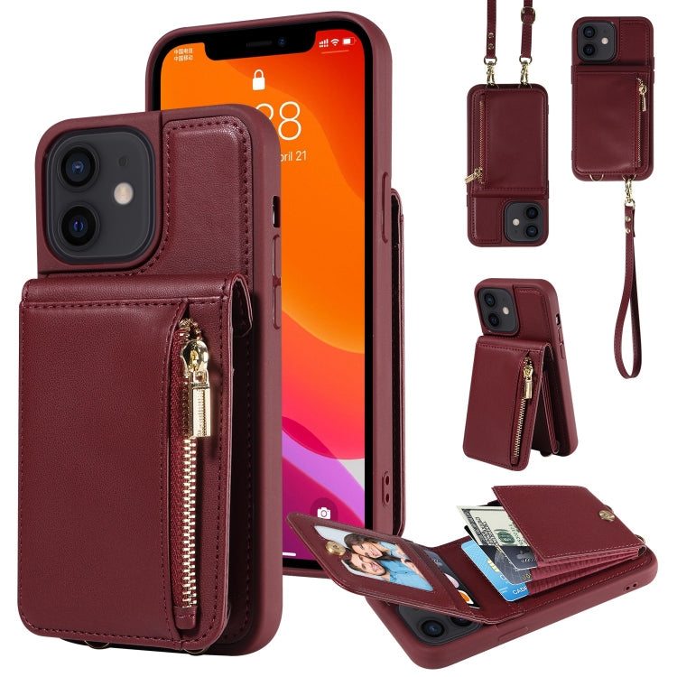 Crossbody Lanyard Zipper Wallet Leather Phone Case, For iPhone 13 Pro, For iPhone 13, For iPhone 12 / 12 Pro, For iPhone 12 Pro Max, For iPhone 11 Pro Max, For iPhone 11, For iPhone 11 Pro, For iPhone X / XS, For iPhone XR