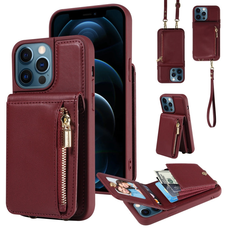 Crossbody Lanyard Zipper Wallet Leather Phone Case, For iPhone 13 Pro, For iPhone 13, For iPhone 12 / 12 Pro, For iPhone 12 Pro Max, For iPhone 11 Pro Max, For iPhone 11, For iPhone 11 Pro, For iPhone X / XS, For iPhone XR