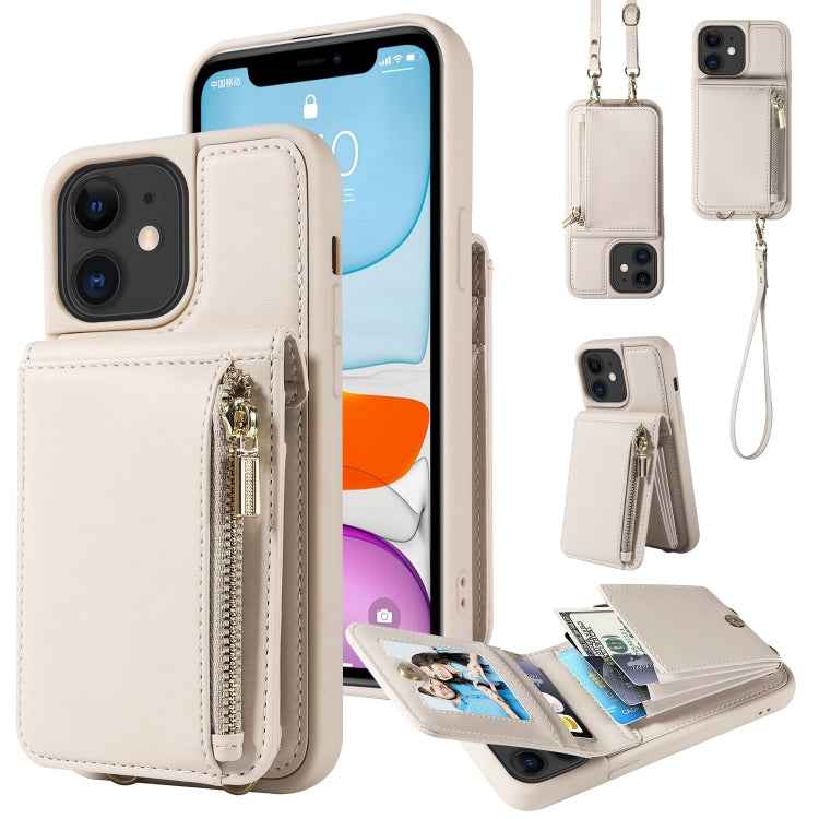 Crossbody Lanyard Zipper Wallet Leather Phone Case