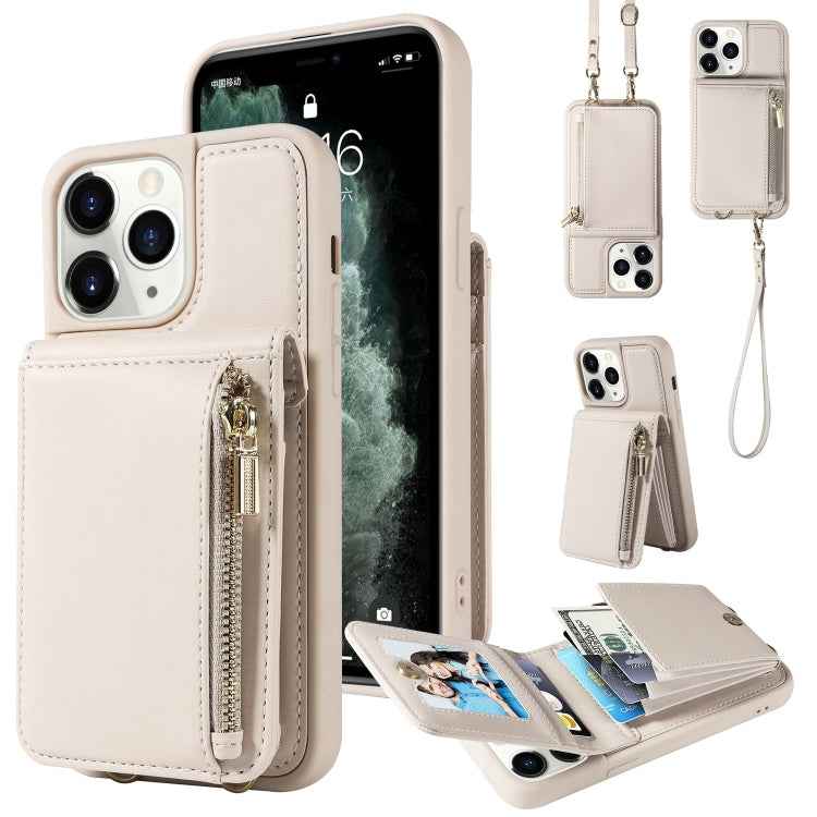 Crossbody Lanyard Zipper Wallet Leather Phone Case