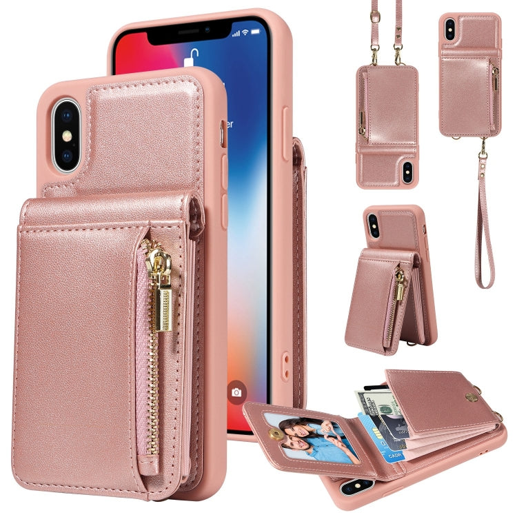 Crossbody Lanyard Zipper Wallet Leather Phone Case