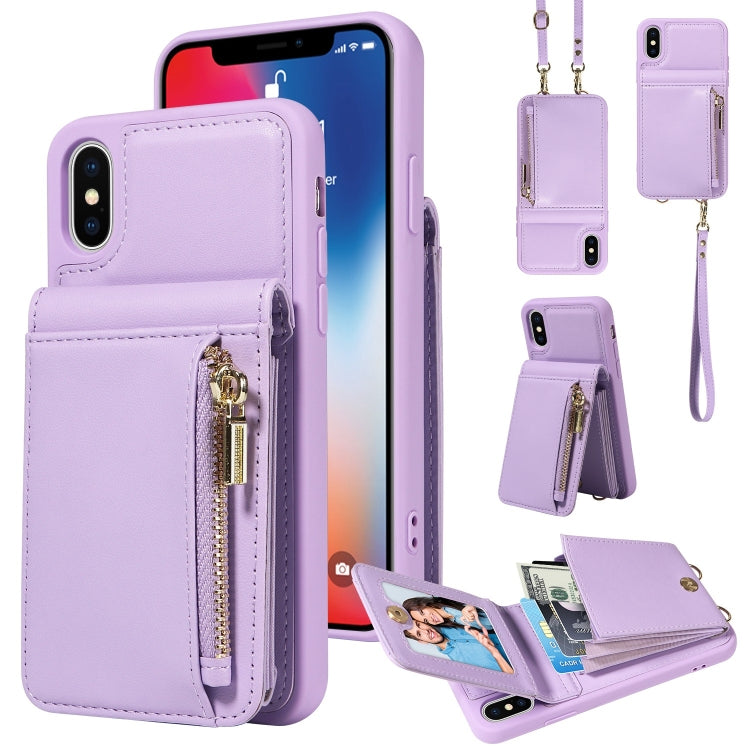 Crossbody Lanyard Zipper Wallet Leather Phone Case