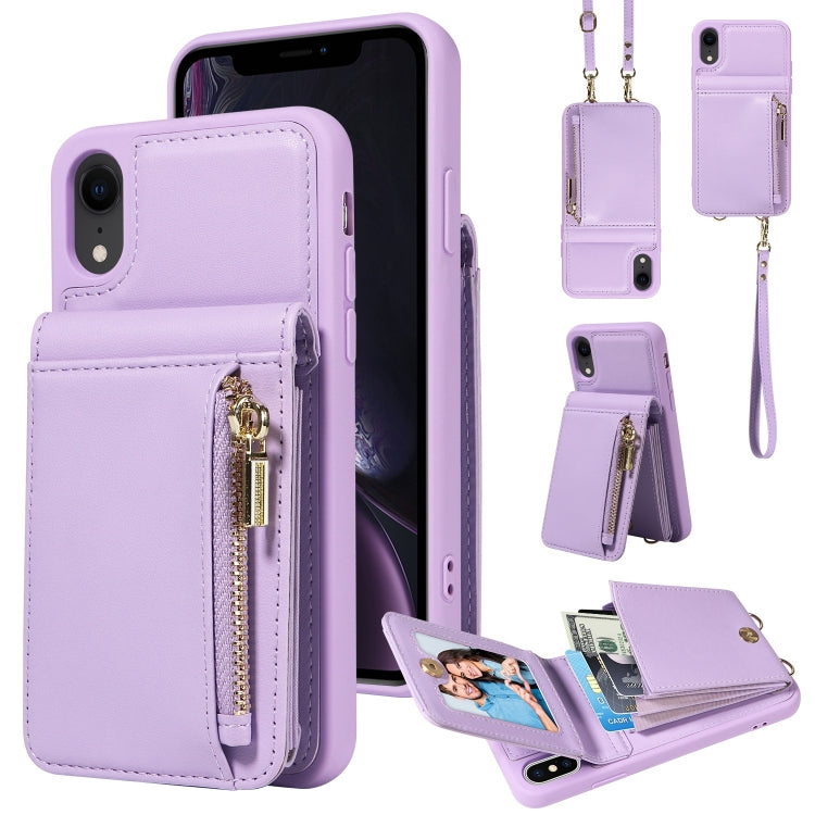 Crossbody Lanyard Zipper Wallet Leather Phone Case