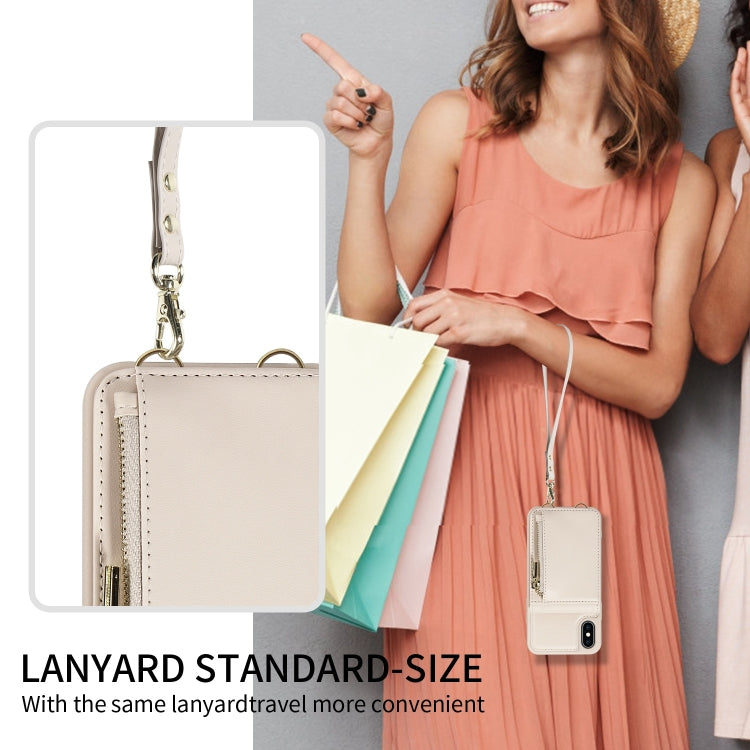 Crossbody Lanyard Zipper Wallet Leather Phone Case, For iPhone XS Max, For iPhone 7 Plus / 8 Plus
