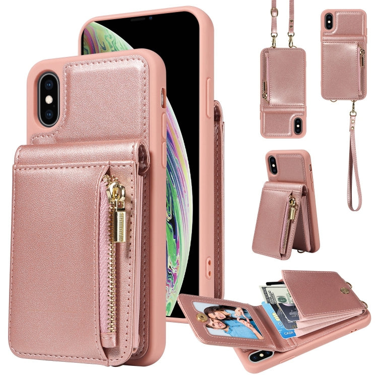 Crossbody Lanyard Zipper Wallet Leather Phone Case