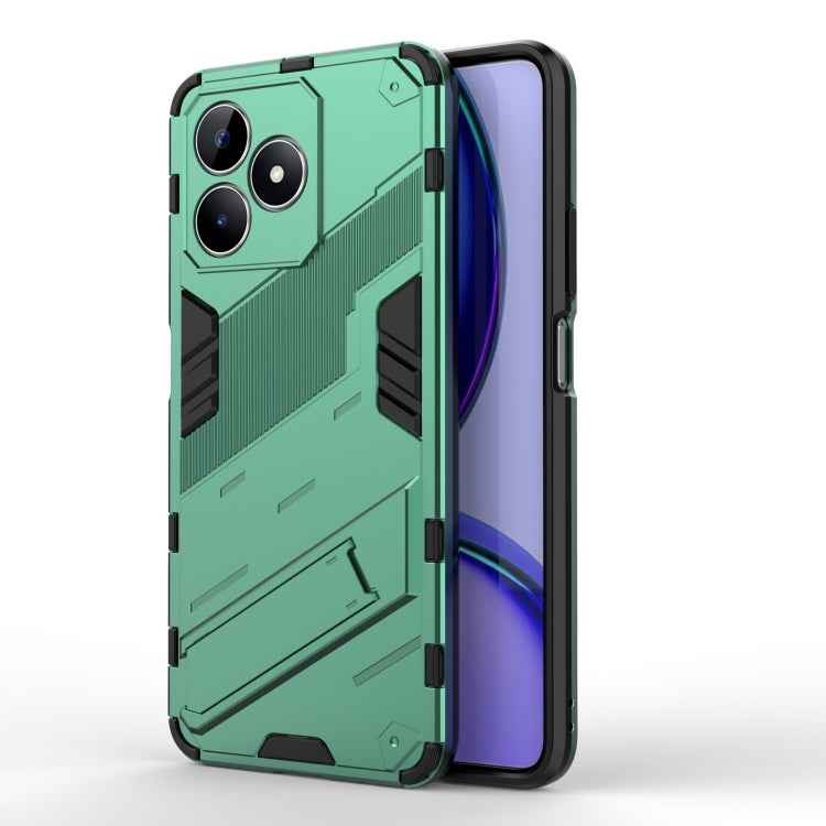Punk Armor 2 in 1 PC + TPU Phone Case with Holder, For Realme 12 5G Global, For Realme 12+ 5G Global, For Realme 12 Pro 5G Global, For Realme C67 4G Global, For Realme 11 4G Global, For Realme C53 4G