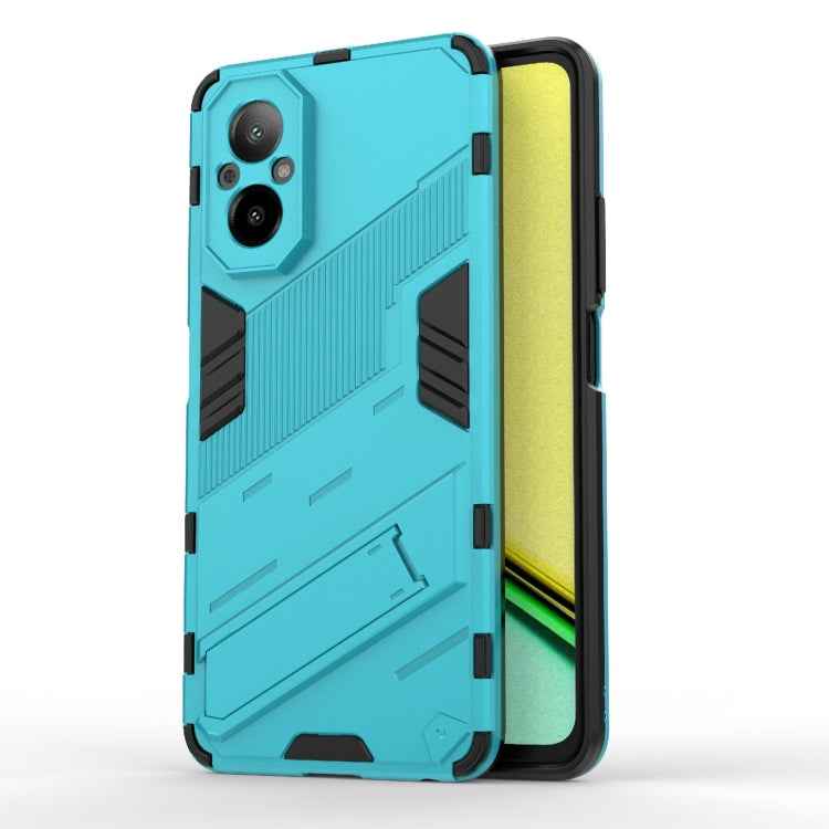 Punk Armor 2 in 1 PC + TPU Phone Case with Holder, For Realme 12 5G Global, For Realme 12+ 5G Global, For Realme 12 Pro 5G Global, For Realme C67 4G Global, For Realme 11 4G Global, For Realme C53 4G