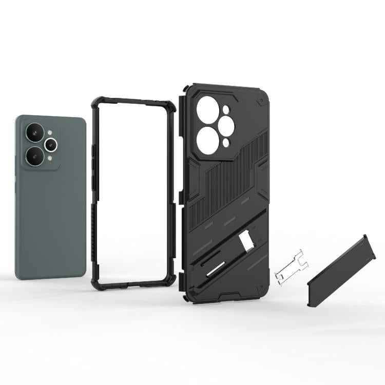 Punk Armor 2 in 1 PC + TPU Phone Case with Holder, For Realme 15 Pro 5G Global, For Realme 15 5G Global, For Realme 14 Pro+ 5G, For Realme 14 Pro 5G Global, For Realme 13 Pro 5G Global, For Realme C63 4G Global