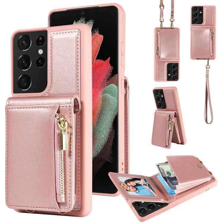 Crossbody Lanyard Zipper Wallet Leather Phone Case, For Samsung Galaxy S24 Ultra 5G, For Samsung Galaxy S23 FE 5G, For Samsung Galaxy S23 Ultra 5G, For Samsung Galaxy S23+ 5G, For Samsung Galaxy A13 4G / 5G, For Samsung Galaxy S22 Ultra 5G             ...