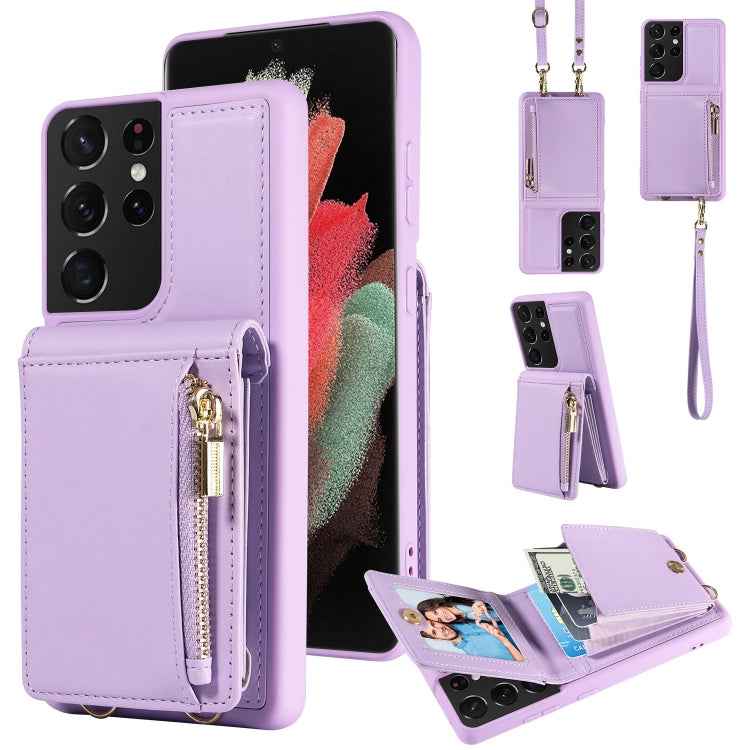Crossbody Lanyard Zipper Wallet Leather Phone Case, For Samsung Galaxy S24 Ultra 5G, For Samsung Galaxy S23 FE 5G, For Samsung Galaxy S23 Ultra 5G, For Samsung Galaxy S23+ 5G, For Samsung Galaxy A13 4G / 5G, For Samsung Galaxy S22 Ultra 5G             ...