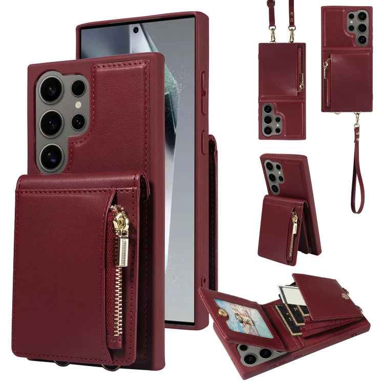 Crossbody Lanyard Zipper Wallet Leather Phone Case, For Samsung Galaxy S24 Ultra 5G, For Samsung Galaxy S23 FE 5G, For Samsung Galaxy S23 Ultra 5G, For Samsung Galaxy S23+ 5G, For Samsung Galaxy A13 4G / 5G, For Samsung Galaxy S22 Ultra 5G             ...