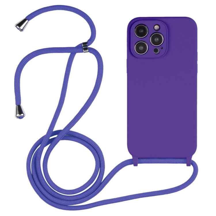Crossbody Lanyard Liquid Silicone Case, For iPhone 16, For iPhone 15 Pro Max, For iPhone 15 Pro
