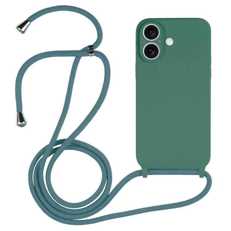 Crossbody Lanyard Liquid Silicone Case, For iPhone 16, For iPhone 15 Pro Max, For iPhone 15 Pro