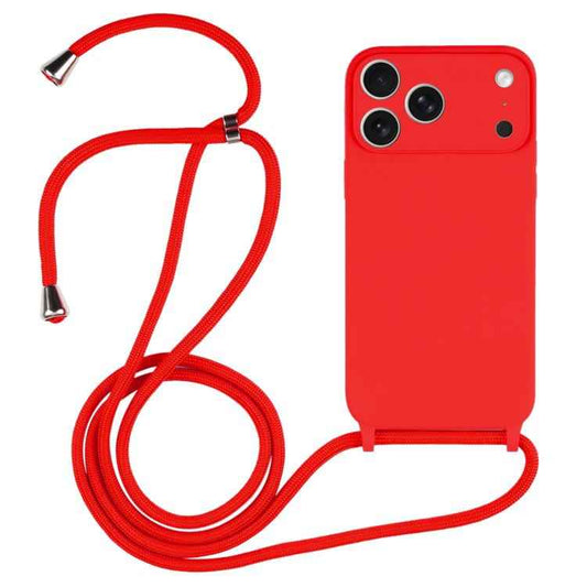 Crossbody Lanyard Liquid Silicone Case, For iPhone 17 Pro Max, For iPhone 17 Pro, For iPhone 17, For iPhone Air
