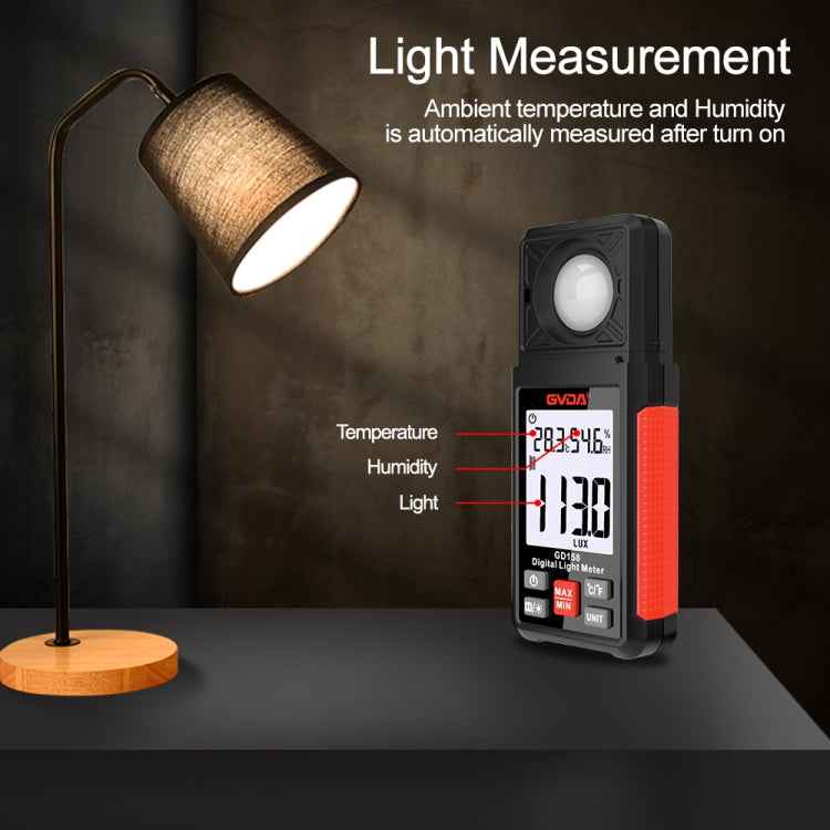 GVDA GD158 200000Lux Digital Light Meter Tester Brightness Photometer