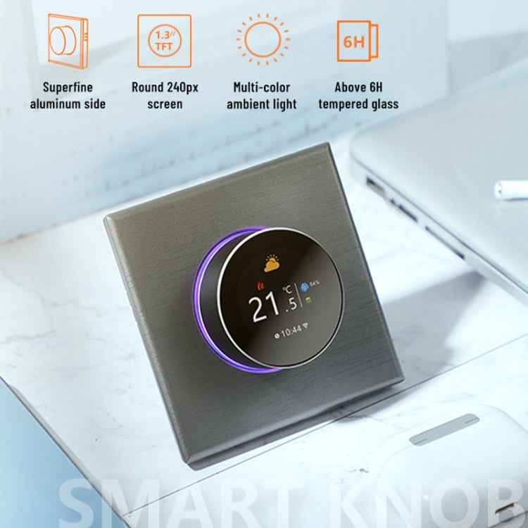 BHT-7000-GBLZB 95-240V AC 16A Smart Knob Thermostat Electric Heating Controller with Zigbee & WiFi, BHT-7000-GBLZB