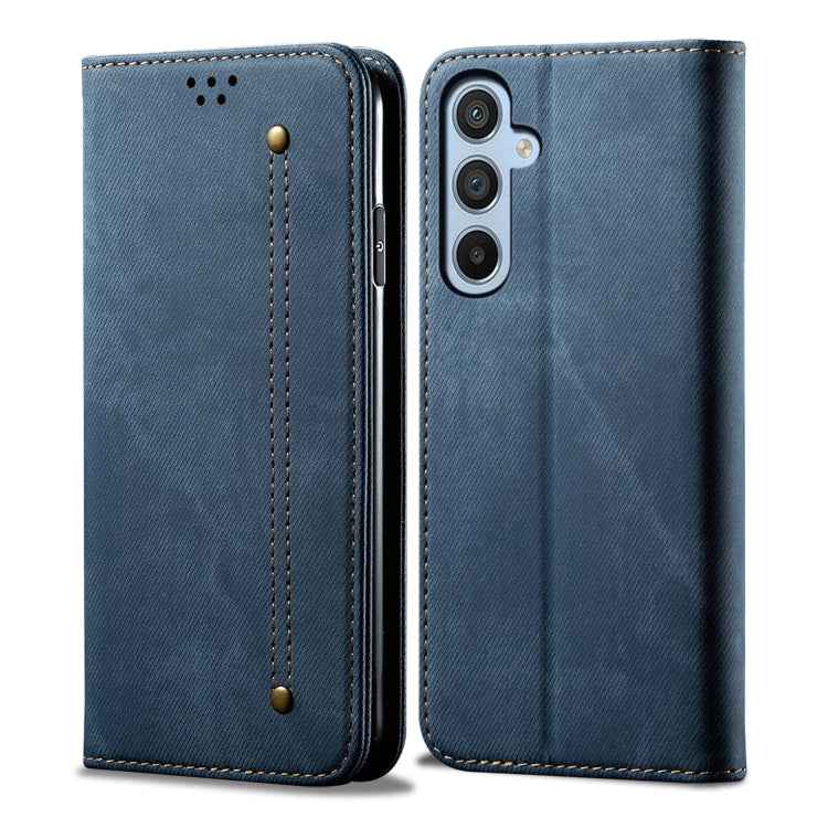 Denim Texture Casual Style Horizontal Flip Leather Case, For Samsung Galaxy M55 5G, For Samsung Galaxy M15 / F15 5G, For Samsung Galaxy A35 5G, For Samsung Galaxy A05, For Samsung Galaxy A05s, For Samsung Galaxy F34 5G, For Samsung Galaxy M34 5G       ...