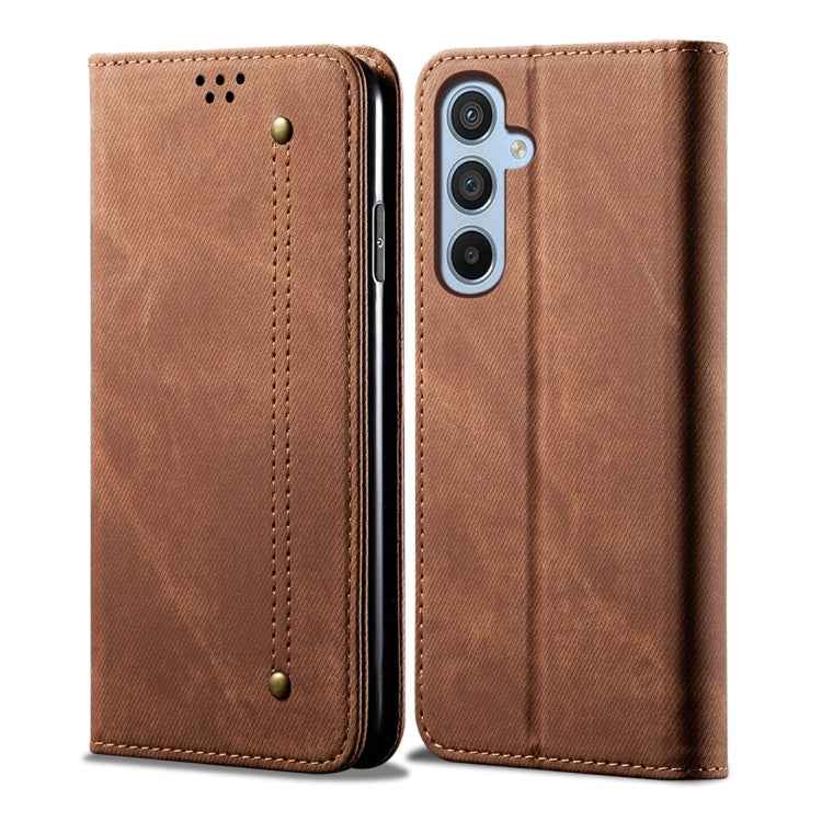 Denim Texture Casual Style Horizontal Flip Leather Case, For Samsung Galaxy M55 5G, For Samsung Galaxy M15 / F15 5G, For Samsung Galaxy A35 5G, For Samsung Galaxy A05, For Samsung Galaxy A05s, For Samsung Galaxy F34 5G, For Samsung Galaxy M34 5G       ...