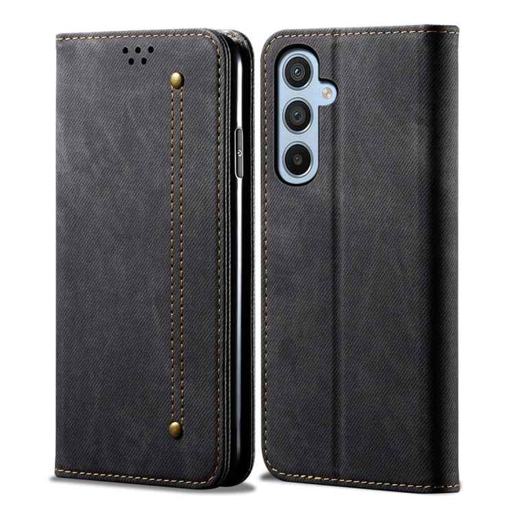 Denim Texture Casual Style Horizontal Flip Leather Case, For Samsung Galaxy M55 5G, For Samsung Galaxy M15 / F15 5G, For Samsung Galaxy A35 5G, For Samsung Galaxy A05, For Samsung Galaxy A05s, For Samsung Galaxy F34 5G, For Samsung Galaxy M34 5G       ...