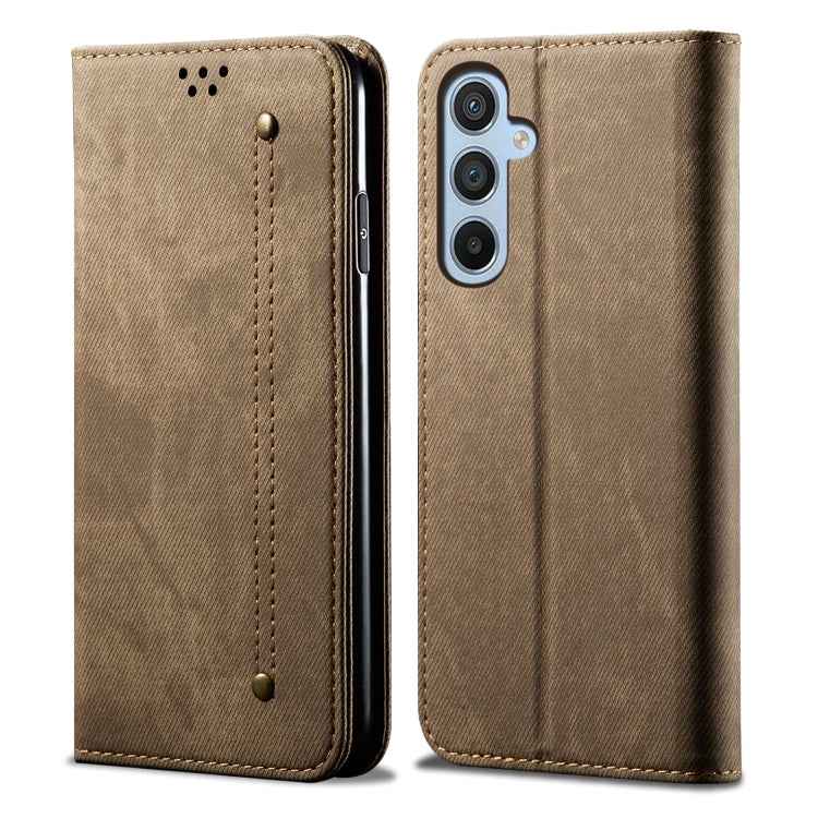 Denim Texture Casual Style Horizontal Flip Leather Case, For Samsung Galaxy M55 5G, For Samsung Galaxy M15 / F15 5G, For Samsung Galaxy A35 5G, For Samsung Galaxy A05, For Samsung Galaxy A05s, For Samsung Galaxy F34 5G, For Samsung Galaxy M34 5G       ...