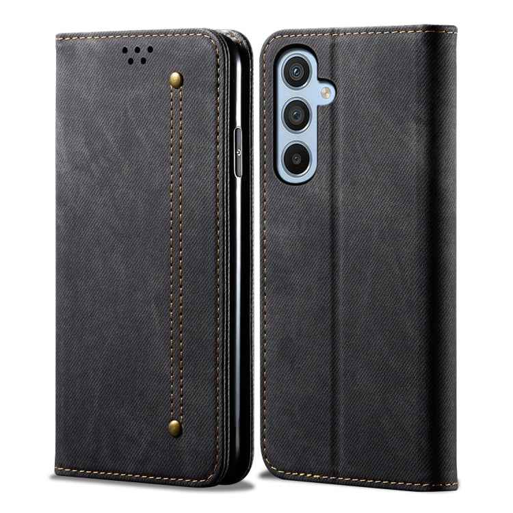 Denim Texture Casual Style Horizontal Flip Leather Case, For Samsung Galaxy M55 5G, For Samsung Galaxy M15 / F15 5G, For Samsung Galaxy A35 5G, For Samsung Galaxy A05, For Samsung Galaxy A05s, For Samsung Galaxy F34 5G, For Samsung Galaxy M34 5G       ...