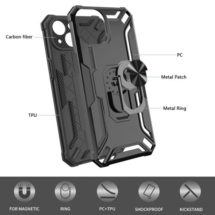 Warship Armor 2 in 1 Shockproof Phone Case, For iPhone 15 Pro Max, For iPhone 15 Pro, For iPhone 15 Plus, For iPhone 15