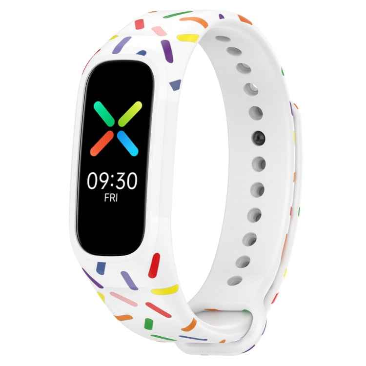 Sports Rainbow Dots Silicone Watch Band, For OPPO Band