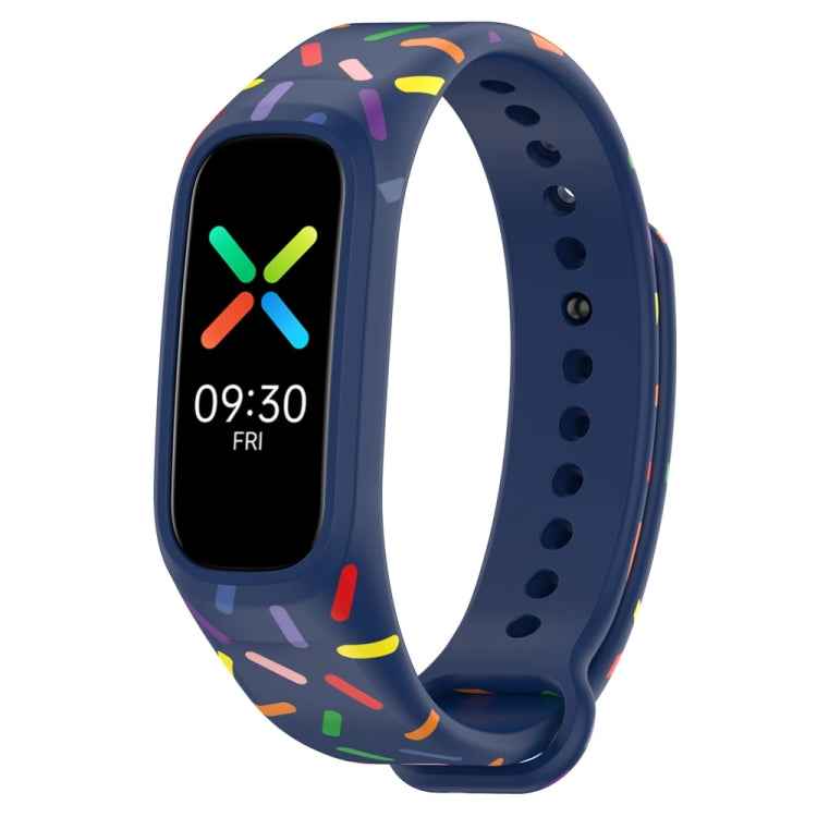 Sports Rainbow Dots Silicone Watch Band, For OPPO Band
