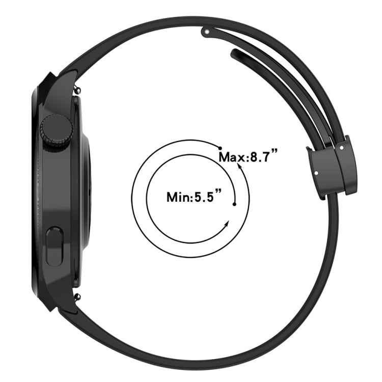 Folding Buckle Silicone Watch Band, For Huawei Watch 4 / Watch 4 Pro